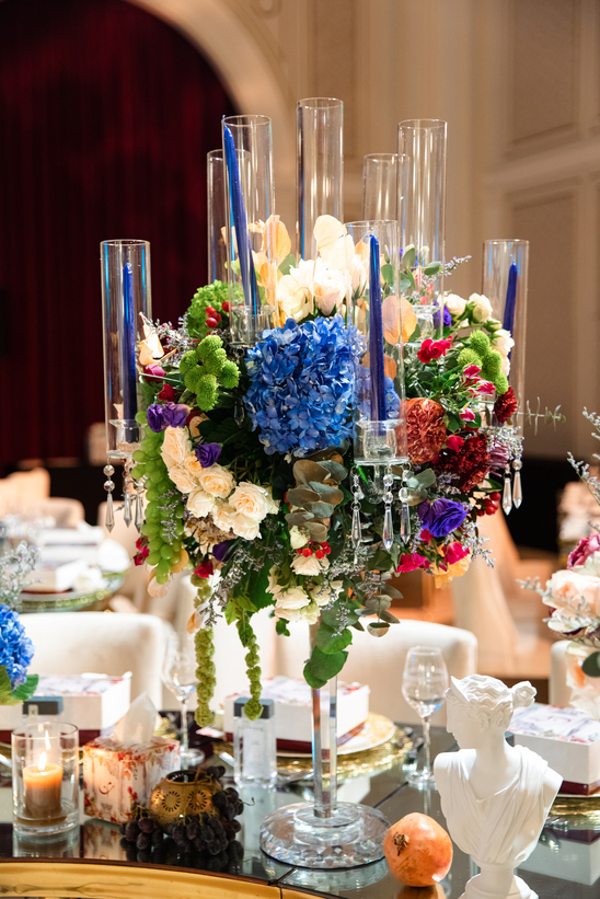 table centerpiece with flowers
